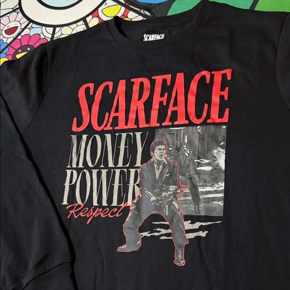 Hybrid Men's Scarface Miami Regular-Fit Printed Fleece Sweatshirt